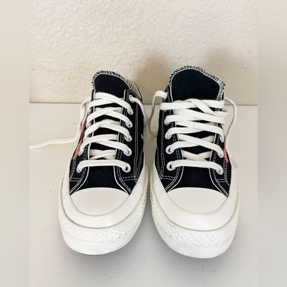 comme des garçon play x converse chuck 70 multi heart black sneakers W8.5/M6.5 - Picture 7 of 16